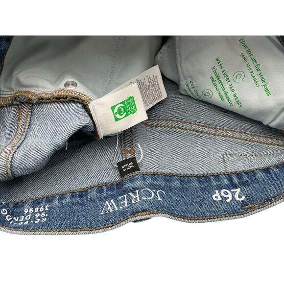 J.Crew Petite High Rise Blue 1996 Trouser Denim Jeans Size P26 - Picture 4 of 4